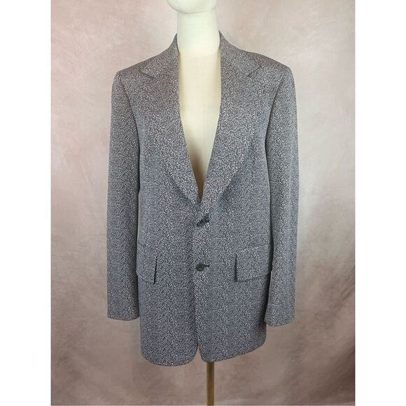 Vintage 1960s 1970s Men’s Polyester Suit Sport Coat 42 Chest - Picture 1 of 10